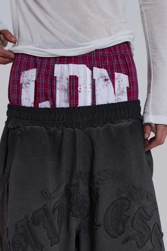 Rode geruite LDN-boxershort