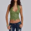 Roswen kanten corsettop in groen
