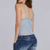 Roxxi kanten mesh-cami-top