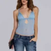 Roxxi kanten mesh-cami-top