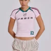 Roze No.13 voetbal-baby-T-shirt