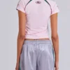Roze No.13 voetbal-baby-T-shirt