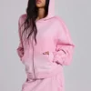 Roze sportieve baggy Monster Hoodie