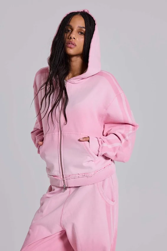 Roze sportieve baggy Monster Hoodie