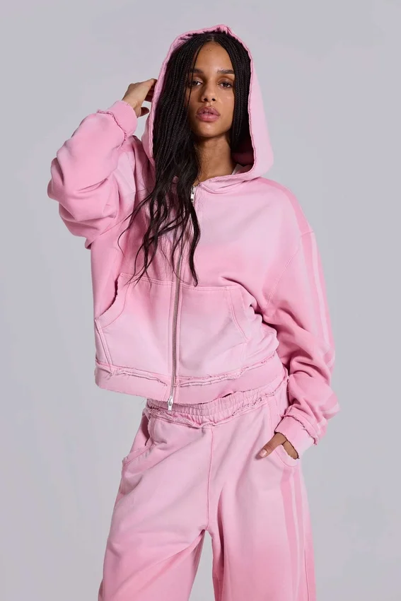 Roze sportieve baggy Monster Hoodie