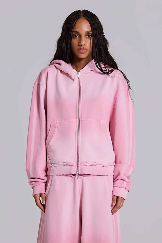 Roze sportieve baggy Monster Hoodie