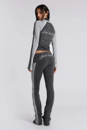 Rynna sportieve bootcut-broek met omgeslagen zoom