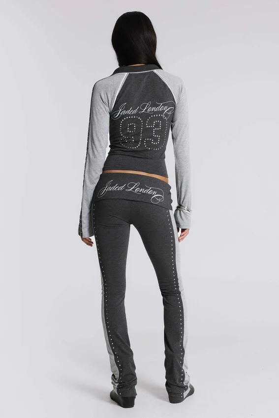 Rynna sportieve bootcut-broek met omgeslagen zoom