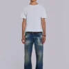 Saddle Skinny bruine leren riem