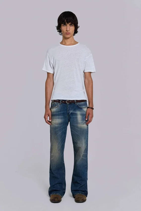 Saddle Skinny bruine leren riem