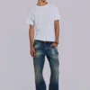 Saddle Skinny bruine leren riem