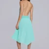 Serilda midi-jurk van chiffon met pailletten