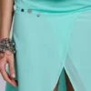 Serilda midi-jurk van chiffon met pailletten