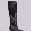 Shadow kniehoge laars met studs