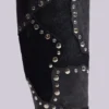 Shadow kniehoge laars met studs