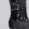 Shadow kniehoge laars met studs