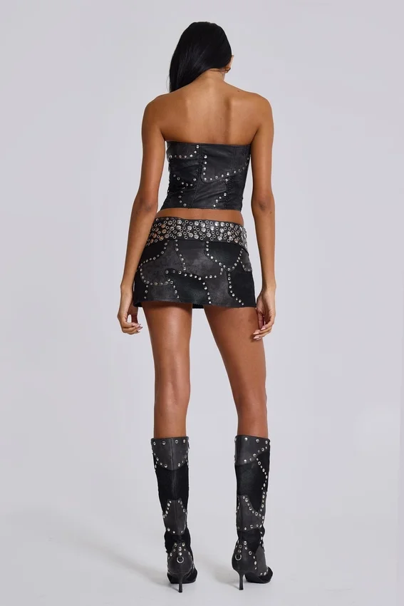 Shadow korset-top met studs