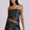 Shadow korset-top met studs