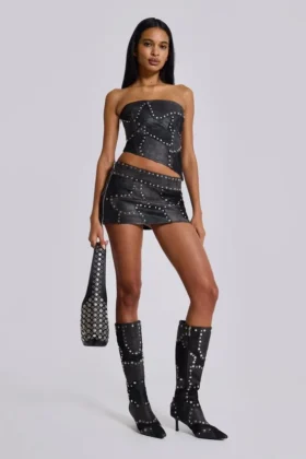 Shadow korset-top met studs