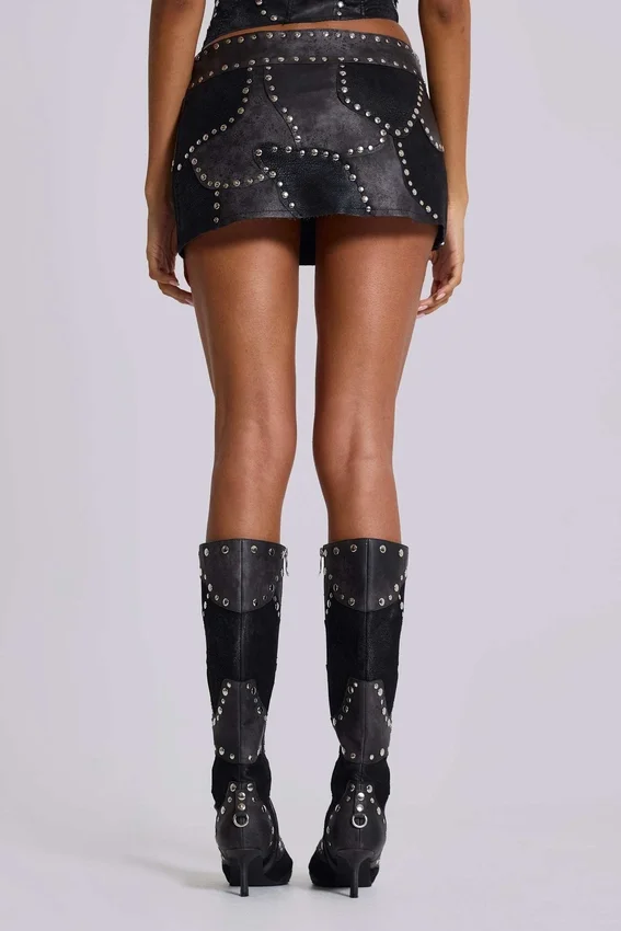Shadow minirok met studs