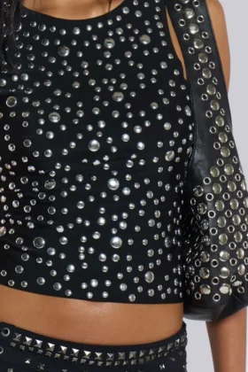 Silvra tankini-hemdje met studs