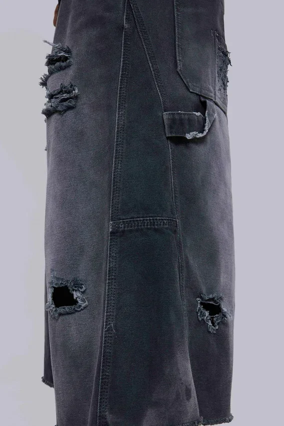 Skate-shorts in verweerde carpenterstijl