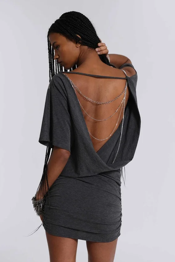 Sky asymmetrische mini-jurk