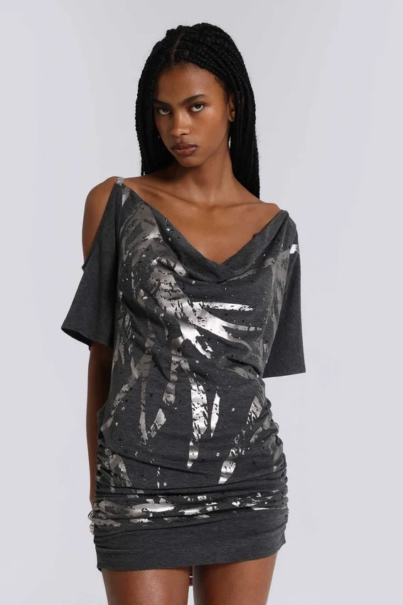 Sky asymmetrische mini-jurk