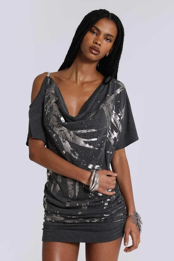 Sky asymmetrische mini-jurk
