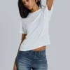 Slub wit T-shirt