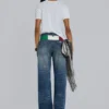 Slub wit T-shirt