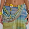 Soleila gedrapeerde maxi-rok
