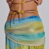 Soleila gedrapeerde maxi-rok
