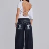Sonic geborduurde baggy Jeans
