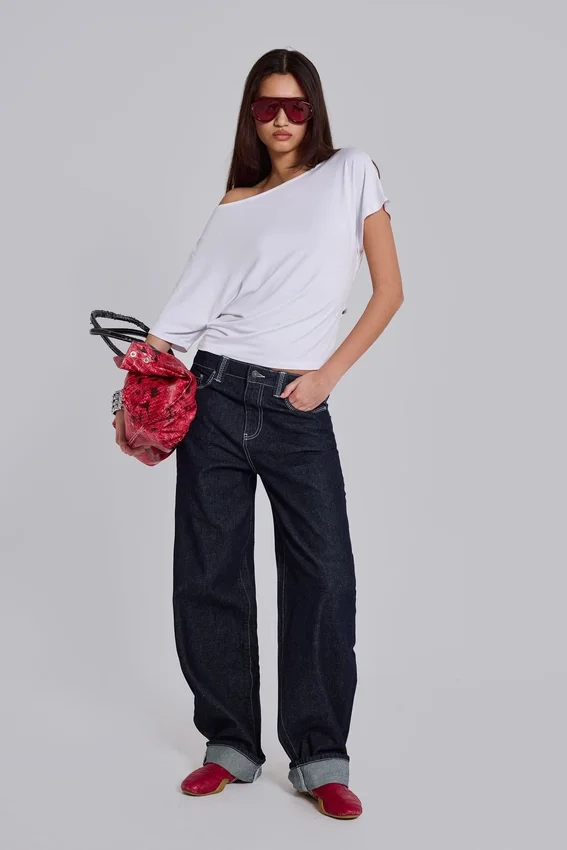 Sonic geborduurde baggy Jeans