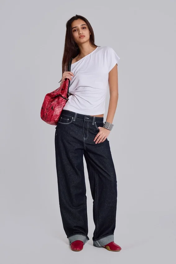 Sonic geborduurde baggy Jeans