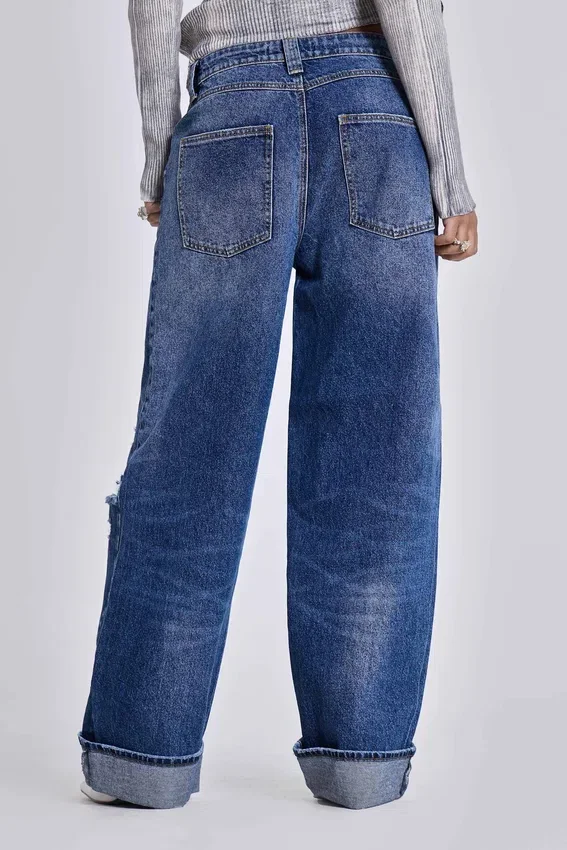 Sonic-Jeans in vintage blauwe wassing