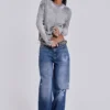 Sonic-Jeans in vintage blauwe wassing