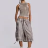 Stone Oil Wash parachute-short
