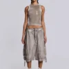 Stone Oil Wash parachute-short