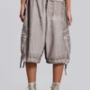 Stone Oil Wash parachute-short