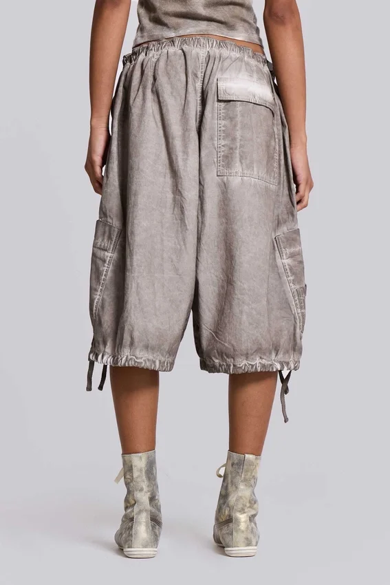 Stone Oil Wash parachute-short