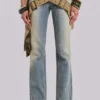 Strap Up-jeans met stonewash-effect