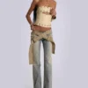Strap Up-jeans met stonewash-effect