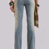 Strap Up-jeans met stonewash-effect