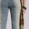 Strap Up-jeans met stonewash-effect