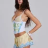 Sugar satijnen kanten minishorts