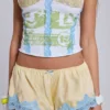 Sugar satijnen kanten minishorts