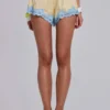 Sugar satijnen kanten minishorts
