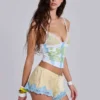 Sugar satijnen kanten minishorts